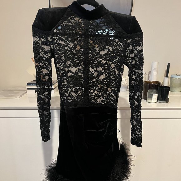 Nadine Merabi FREYA BLACK DRESS - EUC - Picture 3 of 4